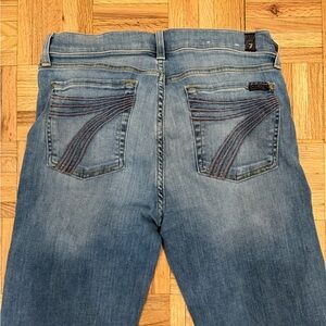7 For All Mankind Women's Classic Blue Boot Cut Jeans